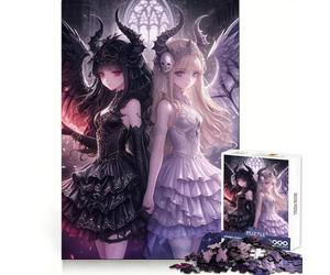 Dark And Light Angels Jigsaw Puzzle1000 Pieces Stress Relief Play Good Thick Family Enjoyable Unique Gift (38x26cm)