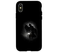 Dark and Western Cowboy With Horse Lantern Case for iPhone X/XS