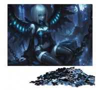 Dark Angel Anime Girl Gaming Wooden Puzzle Gift, Adults, 1000 Pieces | During puzzle time: Jigsaw Puzzle Gift: present for puzzle enthusiasts, screen-free home activity.