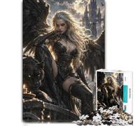 Dark Angel Black Panther Castle Wooden Puzzle for Adults, 1000 Pieces | Shared puzzle time: an activity that can be paused and resumed alone or together.