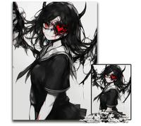 Dark Angel Girl Pc Adults Jigsaw Puzzle Wooden Jigsaw for Home Decor Ideal Christmas New Year Gift for Teenagers 1000 PCS(75x50cm)