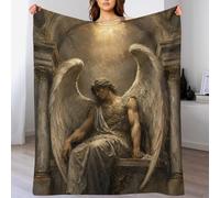 Dark Angel Lucifer Throw Blanket Fallen Figure Warm Flannel Reading Nook