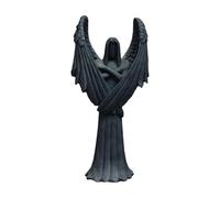 Dark Angel Sculpture - Elegant Praying Figurine Resin Anggel Statue Decor | Aesthetic Black Wing Design Dark Anngel Sculpture For Home Display | Gothic Table Ornament For Or Bedroom Ambience