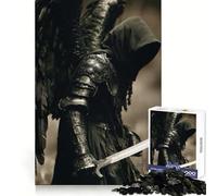 Dark Angel Warrior with Sword 1000 Piece Jigsaws for Adults Puzzle Decompress Tight Joint Fun Challenge Art Decor (50x75cm)