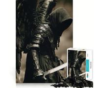 Dark Angel Warrior with Sword 1000 Piece Jigsaws for Adults Puzzle Decompress Tight Joint Fun Challenge Art Decor (50x75cm)