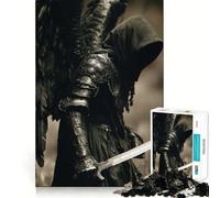 Dark Angel Warrior with Sword 1000 Pieces Puzzles for Teenagers Unwind Game Real Thick Enjoyable Challenge Christmas Idea (38x26cm)