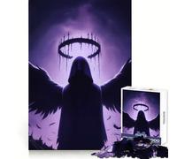 Dark Angel with Crown And Wings Jigsaw Puzzle for Adults 1000 Pieces Serene Game DownTime Game Pattern Build Xmas Gift (50x75cm)