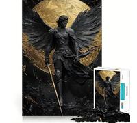 Dark Angel with Golden Sword Jigsaw 1000 Pieces for Teenagers Brain Exercise Clean Joint Home Activity Night Fun (50x75cm)