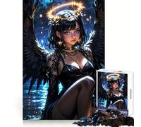 Dark Angel with Halo 1000 Piece Jigsaws for Adults Puzzle Mental Boost Clear Print Fun Challenge Great Gift (38x52cm)