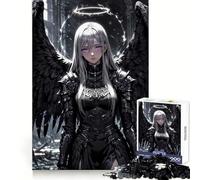 Dark Angel with Halo And Wings 1000 Piece Jigsaws for Adults Stress Free Nice Thick Happy Challenge Premium Gift (38x26cm)