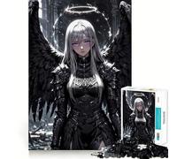 Dark Angel with Halo And Wings 1000 Piece Jigsaws for Adults Stress Free Nice Thick Happy Challenge Premium Gift (38x26cm)