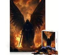 Dark Angel with Sword Jigsaw Puzzle 1000 Piece for Adults Tension Relief FreeTime Game Playful Challenge (38x52cm)
