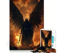 Dark Angel with Sword Jigsaw Puzzle 1000 Piece for Adults Tension Relief FreeTime Game Playful Challenge (38x52cm)