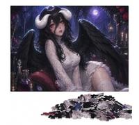 Dark Angel with White Horns Anime Girl Jigsaw Puzzle, 1000 Pieces | Puzzle for Adults - sorting by colour, shape or image area in spare time.