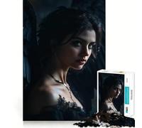 Dark Angel with Wings Jigsaw Puzzle 1000 Piece for Adults Tension Relief FreeTime Game Playful Challenge (50x75cm)