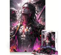 Dark Anime Death Samurai 1000 Piece Jigsaw Puzzles for Teenagers Brain Exercise Bright Color Pattern Build (38x26cm)