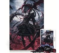 Dark Anime Girl with Wings 1000-piece Puzzle for Adults Mental Skill Bright Print Enjoyable Challenge Birthday Surprise (50x75cm)