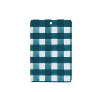 Dark Aqua Blue And White Checker Car Air Fresheners 4 Pcs Hanging Scented Cards Fragrance Scented Cards For Car Aromatherapy Tablets
