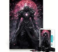 Dark Armored Samurai with Red Orb 1000-piece Puzzle for Teenagers Clear Logic Snug Joint Fun Activity Christmas Surprise (50x75cm)