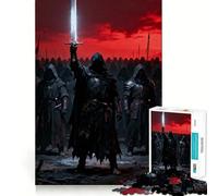 Dark Army with Glowing Sword 1000 Piece Jigsaws for Teenagers Sharp Thinking Smooth Cut Fun Activity Art Piece (38x52cm)