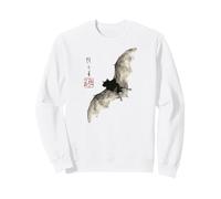 Dark Bat Japanese Ink Wash Traditional Asian Art Sweatshirt