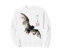 Dark Bat Japanese Ink Wash Traditional Asian Art Sweatshirt