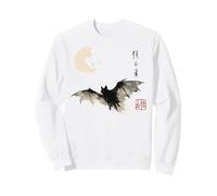 Dark Bat Japanese Ink Wash Traditional Asian Art Sweatshirt