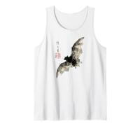 Dark Bat Japanese Ink Wash Traditional Asian Art Tank Top
