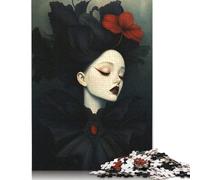 Dark Beauty Portrait Jigsaw Puzzles for Adults 500 Piece Jigsaw Puzzles for Adults Puzzle 500 Pieces Jigsaws Gifts 500pcs (52x38cm)