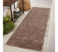(Dark Beige, 80 X 150 cm) Large Living Room Rugs Plain Shaggy Rugs Runners
