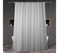 Dark Beige Fabric Shower Curtain: Khaki Taupe Tan Mildew Resistant Water Repellent Washable Bath Curtain - Elegant Lightweight Polyester Curtain for Bathroom - 183 x 200cm Drop