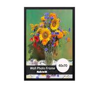 Dark Black 40x70cm Poster Size Frame Classic Design Wall Hanging 40 x 70 cm Picture Photo Frame Horizontal and Vertical Display, Aclyric Front With Protective Film