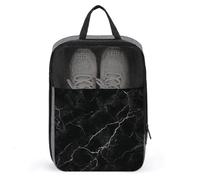 Dark Black Marble Shoe Bag for Travel Daily Use Anti-dust Storage Carrier Golf Shoe Pouch