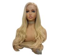 Dark Blonde Synthetic Lace Front Wig,13X6 Long Loose Wave Glueless Wigs for Women Daily Use(24 inch)