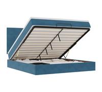 (dark blue, 160 x 200 cm) vidaXL Ottoman Bed Frame with Mattresses Bed Base Mattress Foundation Velvet