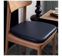 Dark Blue,17X16.5In High-Grade Dining Chair Cushion, Leather Seat Cushion, 4Cm Memory Foam U-Shaped Chair Pad Waterproof Non-Slip Chair Cushions with Straps
