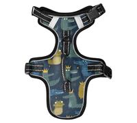 Dark Blue Alligators Crown Reflective Vest for Dog for Doberman Working Accessories Vest for Walking at Night Chaleco para perro