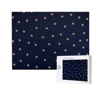 Dark Blue And Rose Gold Pink Glittery Stars Starry,500 Pieces Wooden Jigsaw Family Game Jigsaw Puzzles for Adults Teens Home Decor
