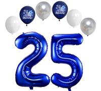 Dark Blue Balloon 25, Foil Balloon Number 25 Dark Blue, 40 Inch Helium Balloon 52, Birthday Decoration Foil Balloon Numbers 2 & 5, Balloon 25th Birthday for 25th Girl Boy Birthday Party Decoration