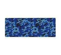 Dark Blue Camouflage Mouse Pad Large Gaming Mousepad Non-Slip Rubber Base Keyboard Mouse Mat for Laptop Keyboard Desktop 31.5 x 11.8 inch