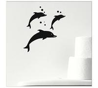 Dark Blue Dolphin Vinyl Transfer Decals, Ocean Decor, Bathroom Wall Sticker