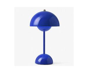 (Dark Blue, EU plug) Flower Bud Led Table Lamp Night Light Mushroom Table Lamps Nordic Bedside Wedding Room Desk Simple Decoration Bedroom Modern