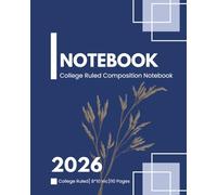 Dark Blue Geometric Spiral Composition Notebook - College Ruled, 8×10, 110 Pages (2026 Edition): Broad Appeal (balanced, clean) “For School, Work & Everyday Note-Taking”