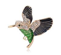 Dark blue+green alloy woodpecker Brooch In Personal temperament wild