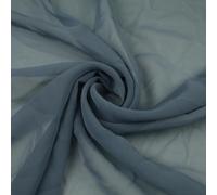 Dark Blue Grey Premium Plain Dyed Chiffon Fine Soft Georgette Sheer Dress Fabric 58" (1 Metre)