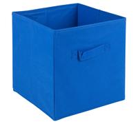(Dark Blue Large, 1) Collapsible Cube Storage Boxes Carry Handles