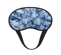 Dark Blue Marble Print Sleep Mask for Side Sleepers Cute Blackout Eye Mask Shades Cover for Home or Travel