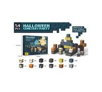 (Dark Blue) Minecraft Snow Ice Jungle Christmas Series Magnetic Cube Toy Blocks Building