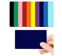 Dark Blue Navy Blank PVC Cards Plastic - Pack of 10 by CKB LTD 760 Micron Standard CR80 ID Credit Card Size 86 x 54mm - Printable for ID Card Printers (Dark Blue Gloss)