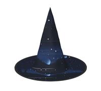 Dark Blue Night View 1 PC Halloween Witch Hat Costume Party Hat Suitable for Stage Play Accessories
